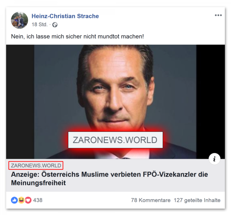 Screenshot von FPÖ Fails